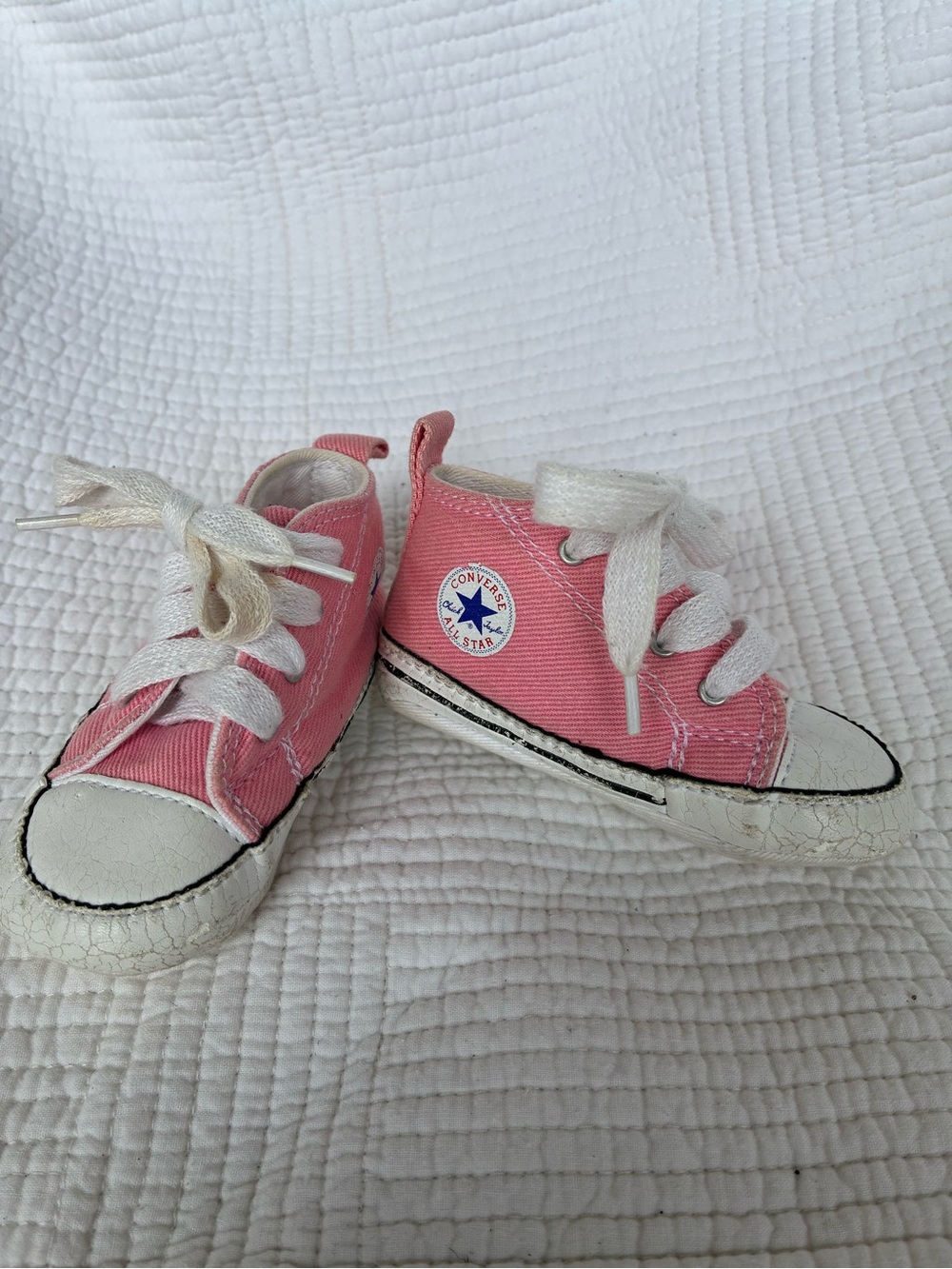 Converse Infant Pink Canvas High-Top Sneakers with Soft Soles
